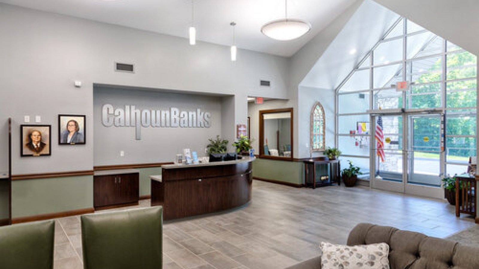 interior bank lobby photo