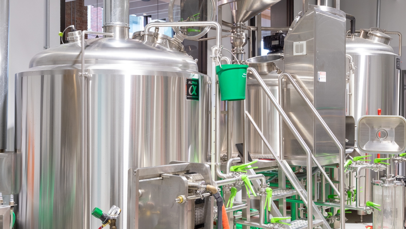 Brewing equipment in the brewhouse